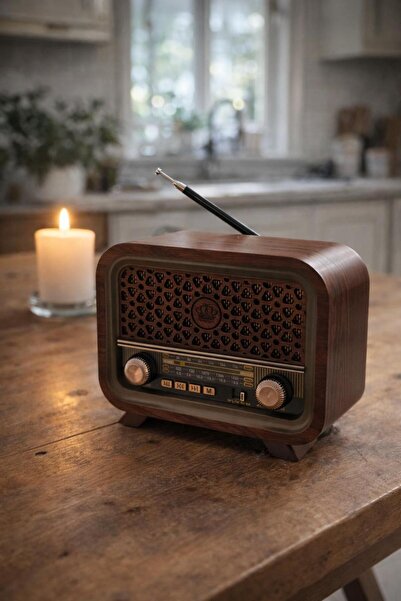 Everton rt-736 usb am-sw-fm bluetooth tamamen ahşap nostalji radyo