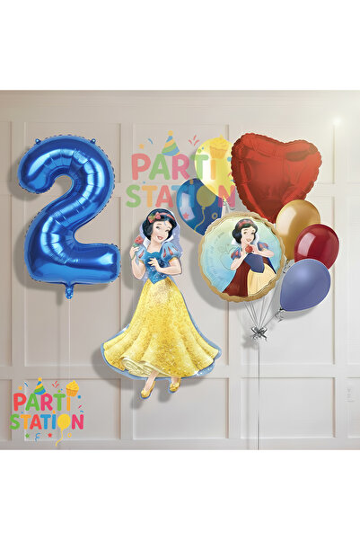 Parti Station مجموعة بالونات فويل بتصميم سنو بيتي برينسيس لعمر سنتين، مجموعة ...