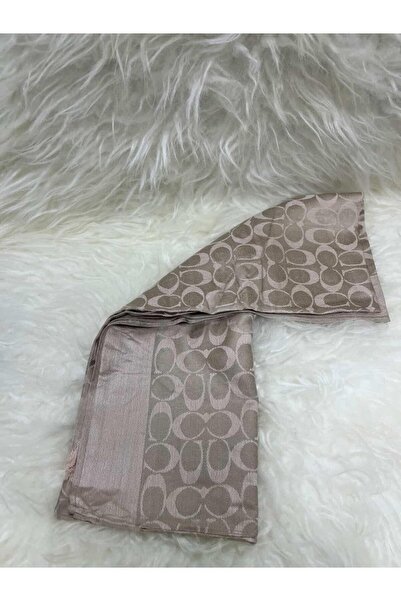 İPEKSCARF C desen kaşmir şal bej pudra