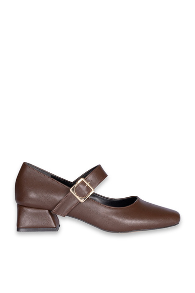 SOLMAZ Solly Cpç Top-Strapped Brown Women's Heeled Shoes
