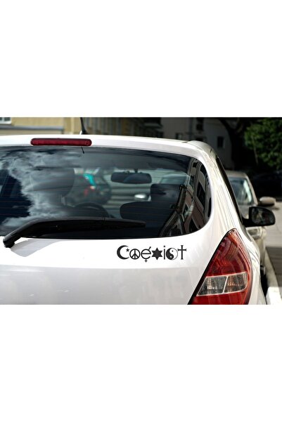 Generic (Unbranded) COEXIST Black PVC Car Sticker 30x7.5 cm