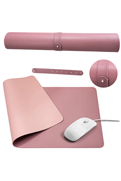 Three top online Double-Sided Eco-Leather Pink Keyboard Mouse Pad for Desk 80...