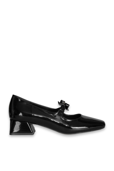 SOLMAZ Solly Cpç175 Black Patent Leather Heeled Women's Shoes