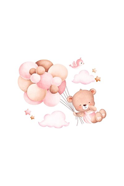 OEM Tablou camera copil print pe canvas " Pink balloon teddy " N_thp_H 128 60...