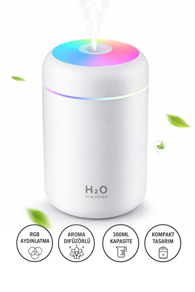ANAVITA Ultrasonik Aroma Difüzör & Hava Nemlendirici – H2O Model – 300 ml – R...