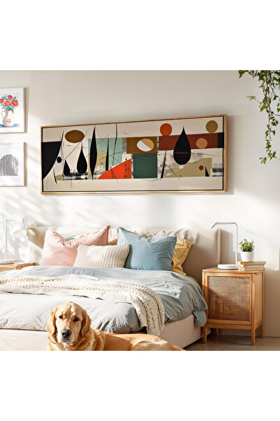 woodhomeworks Tek Parça Gerçek Ahşap Yatay Panorama Çerçeveli Tablo