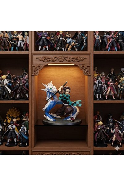 hediyeconcepti Anime Tarzı Kılıçlı Savaşçı Figürü Demon Slayer Tanjiro Figürü...