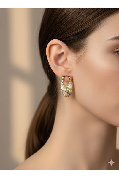 iz accessories 16 Modern Hoop Earrings with Zircon Stone Inlay - Special Occa...