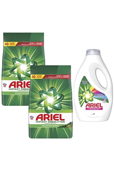 Ariel PROMO PACKAGE AUTOMATIC POWDER DETERGENT 2X2.6KG+ARIEL LIQUID 765ML