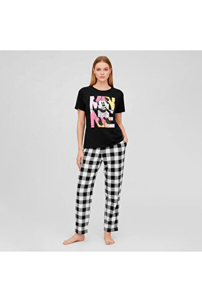 levanapajamas بيجامة ليڤانا الكرتونية – أسود كاروهات