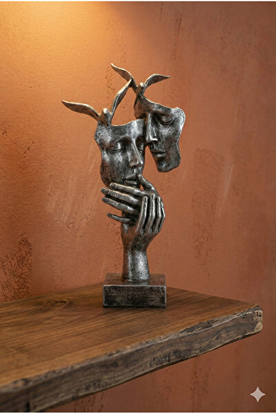 Dekoromi Dekoratif Kadın ve Erkek Çift Heykel Obje ve Biblo Hediyelik ve Deko...