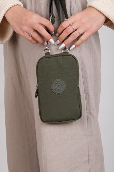 Meryem Çanta Kadın Krinkıl Kumaş Suya Dayanıklı Cep Telefonu Mini Cüzdan Çapr...