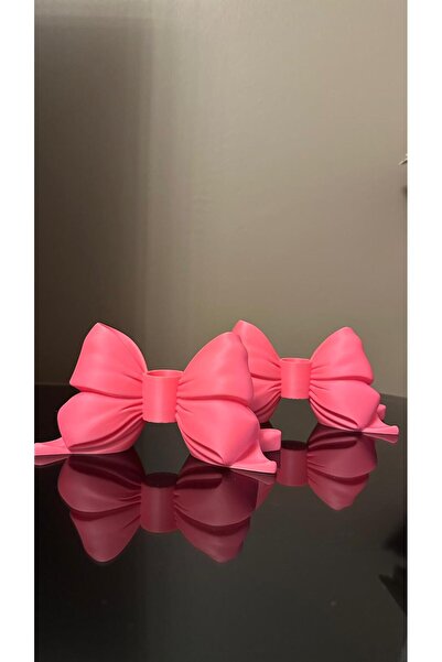 LATT3D Pembe Romantik Pinterest Fiyonk Şamdan 2'li