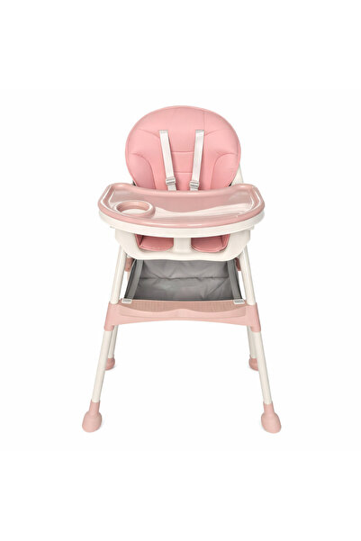 kidoo Scaun înalt pentru bebeluși KD-44, roz, cu centură de siguranță în 5 pu...
