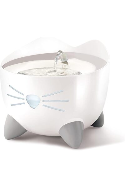 Catit PIXI Cat Drinking Fountain, Running Water Fountain, Stainless Steel Dis...