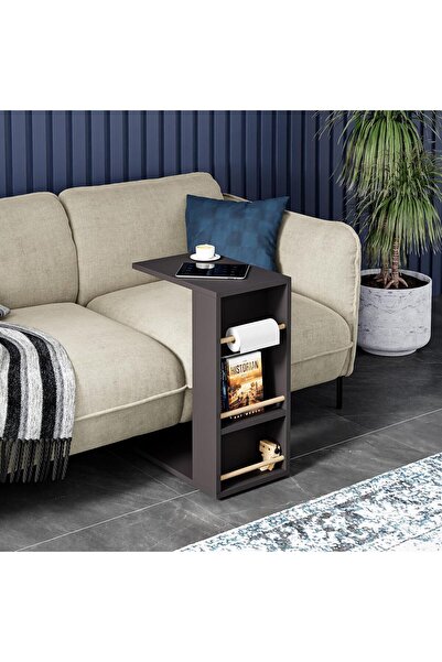 BRF Nacario interGO Tekerlekli Yan Sehpa Rulo Havlu Takılabilir Koltuk Sehpas...