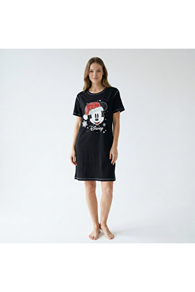 levanapajamas نايت شيرت ليڤانا الكرتوني – أسود (Mickey Winter)