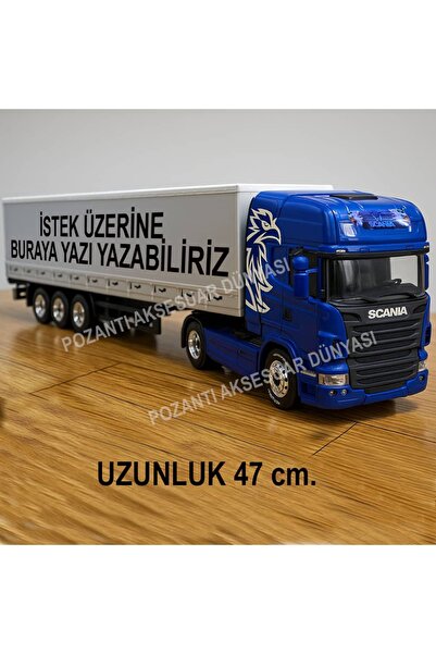 pozantiaksesuardunyasi Dorseli Maket Tır Scanıa Mavi 47cm.