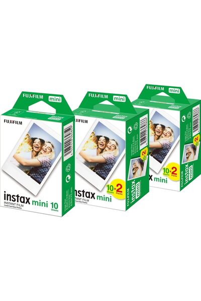 Instax فيلم فوجي فيلم ميني ذو حدود بيضاء - عبوة اقتصادية تحتوي على 50 صورة - ...