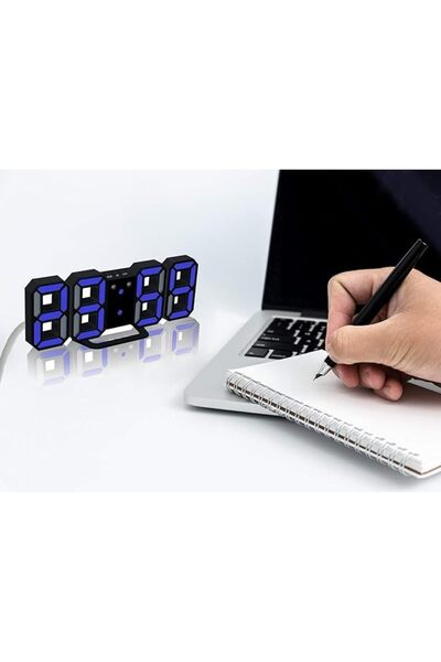 MASKY 3d Led Dijital Alarm, Termometre ve Takvim Özellikli Masa / Duvar Saati...