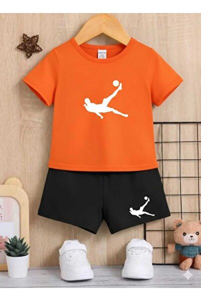 Nice Clothes Children's Tracksuit Set Hooded Unisex Röveşeta Baskii