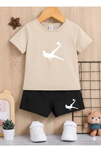 Nice Clothes Children's Tracksuit Set Hooded Unisex Röveşeta Baskii