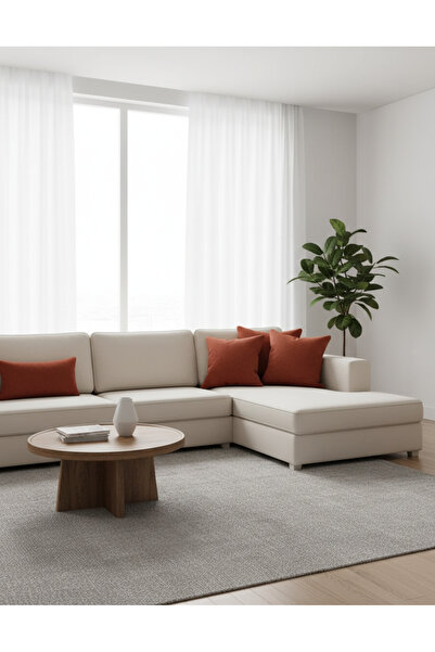 Sister Home Design Husă de pernă cu textură catifelată și închidere cu fermoar