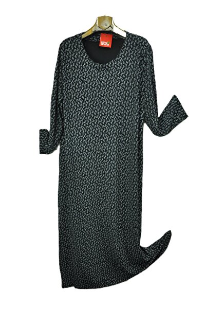 elma abone Plus Size Women's Pigment Printed Combed Cotton Dress