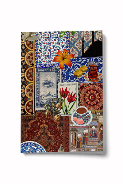 Bi Dünya Haber سلسلة كولاج 42، تابعة للتراث الثقافي، دفتر ملاحظات صغير مسطر م...