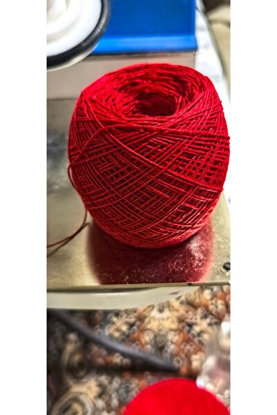 bymila خيط قطني للحياكة اليدوية 100 جرام أحمر داكن