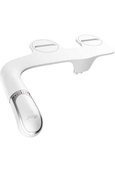 BioBidet Bio Bidet SlimTwist Simple Bidet Toilet Attachment in White with Dua...