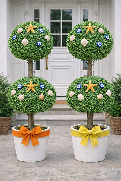 Marrone Double Door Front Tree Garden Balcony Terrace Decoration