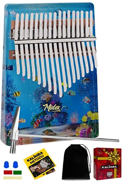 ElivoraSell Midex KLX-640 Okyanus Cam Kalimba 17 Tuşlu Full Set 1203179