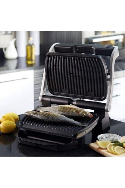 BRF Nacario Tefal OptiGrill+ 4 Porsiyon Kapasiteli 2000 Watt 6 Programlı Barbekü Izgara ve Tost Makinesi