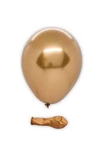 BenimMarifetlerim Copper Shiny Chrome Balloon 12 Inch 10 Pieces