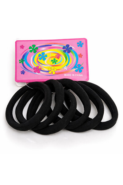 Srctech Orta Boy Lüx Kalite Havlu Lastik Siyah Toka 6'lı 5 cm