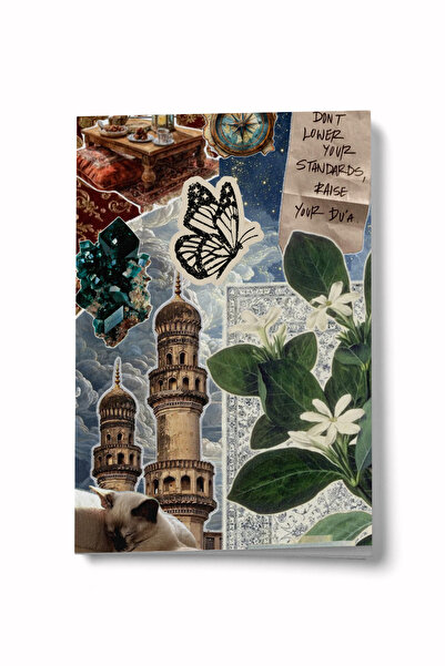 Bi Dünya Haber Seria Colaj 40 Caiet de notițe A6 cu linii, învelit în folie, ...