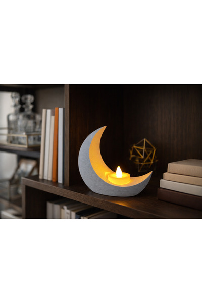 Lucylund Ramazan Süsü Temalı Hilal Ay Figürlü Mum – Masaüstü ve Vitrin Dekoru