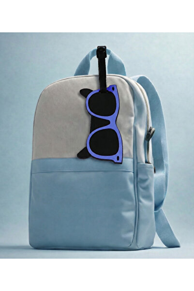 Boldy Suitcase Tag with Glasses Figure - Bag Tag - Luggage Tag - Suitcase Nam...