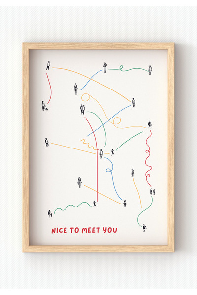 MIOVI WORKS Abstract Lines | Çerçeveli Modern Minimal Salon Soyut Poster Tablo