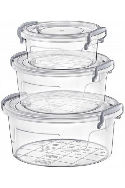 Hobby Life Food Storage Container with Lid Round Set of 3