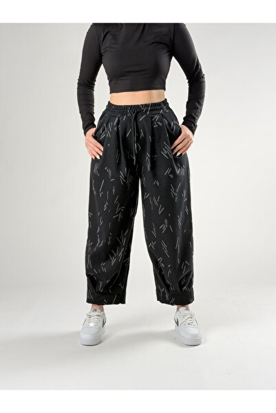 COCOPELLI Patterned Wide Leg Women's Baggy Trousers Coc2762