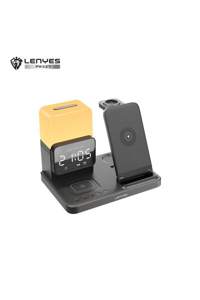 Lenyes شاحن لاسلكي 3 في 1 من باور هب PW327