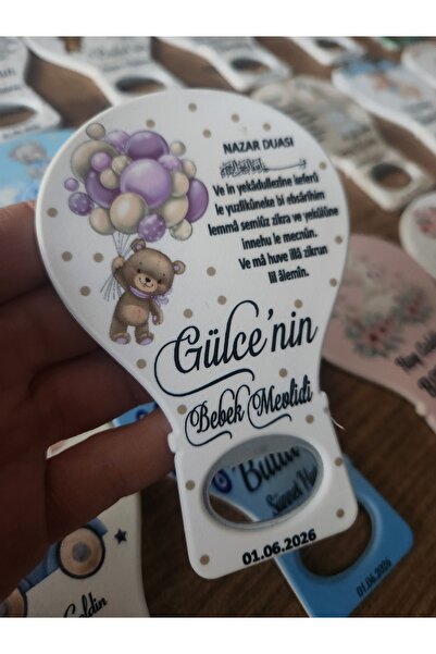 fırsatlar diyarı Ayıcık Tema Açacak Magnet Yeni Doğan Bebek Mevlit 6 Ay Kınas...
