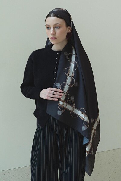 Jolamier Acı Kahve Neris Yün İpek Şal