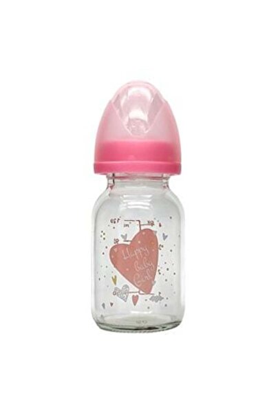 Tessari Glass Bottle with Silicone Nipple Pink Nor - 120 ml
