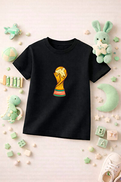 SPORTİVEA Futbol Temalı Baskılı Kız Erkek Çocuk Tshirt Tişört Tee Rahat Yumuş...