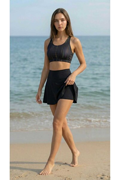 yessir SET DE BAIE CU FUSTĂ ȘI PANTALONI SCURȚI