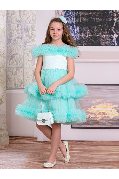 SÜSLÜ PİNK KİDS Girls' Princess Tulle Dress