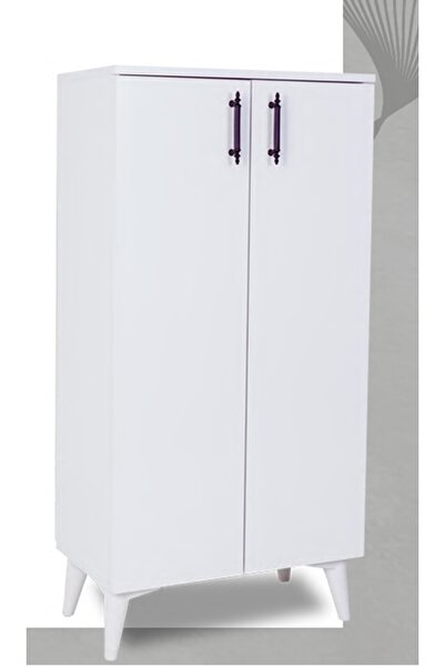 OnurEvimde 2 Kapaklı 4 Raflı Ayakkabılık Dolap Çok Amaçlı Dolap Kiler Dolabı ...